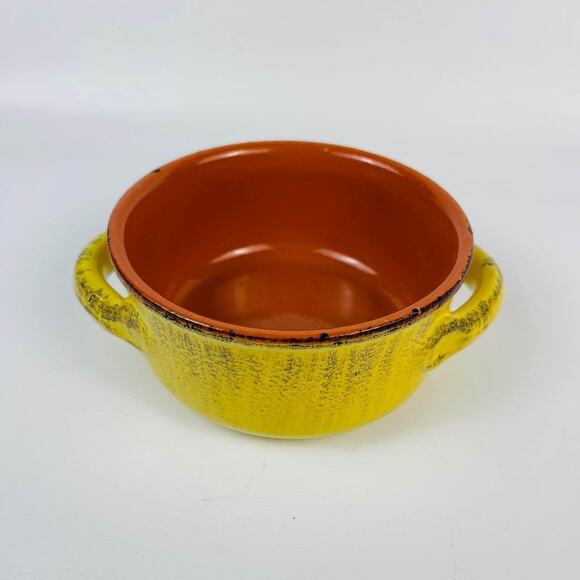 De Silva Italy Yellow Pottery Soup Bowl 5 X 2 1/4" - Picture 5 of 5